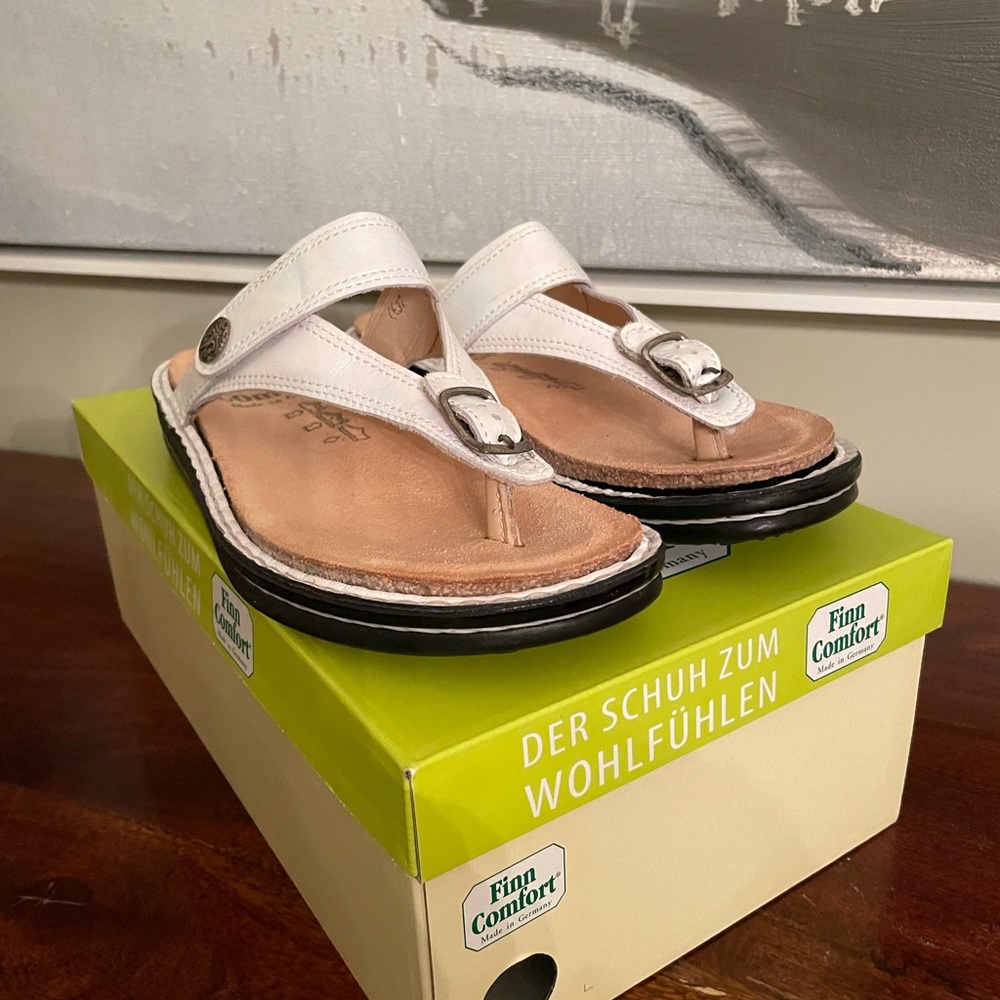 Finn Comfort Alexandria Perla Leather Soft Footbed Women’s US 7